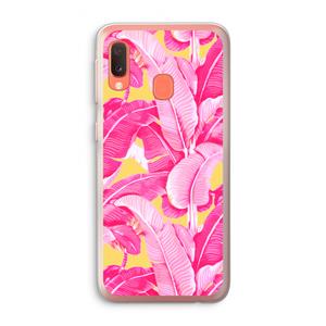 CaseCompany Pink Banana: Samsung Galaxy A20e Transparant Hoesje