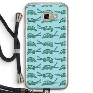 CaseCompany Kroko: Samsung Galaxy A5 (2017) Transparant Hoesje met koord