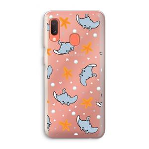 CaseCompany Manta: Samsung Galaxy A20e Transparant Hoesje