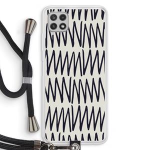 CaseCompany Marrakech Zigzag: Samsung Galaxy A22 4G Transparant Hoesje met koord