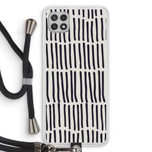 CaseCompany Moroccan stripes: Samsung Galaxy A22 4G Transparant Hoesje met koord