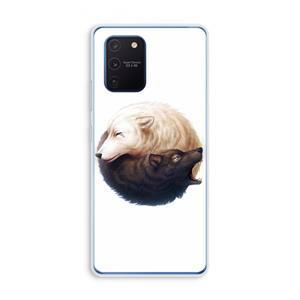 CaseCompany Yin Yang Wolves: Samsung Galaxy Note 10 Lite Transparant Hoesje