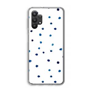 CaseCompany Blauwe stippen: Samsung Galaxy A32 5G Transparant Hoesje