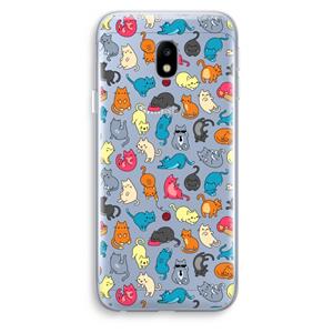 CaseCompany Kleurrijke katten: Samsung Galaxy J3 (2017) Transparant Hoesje
