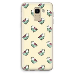 CaseCompany Vogeltjes: Samsung Galaxy J6 (2018) Transparant Hoesje