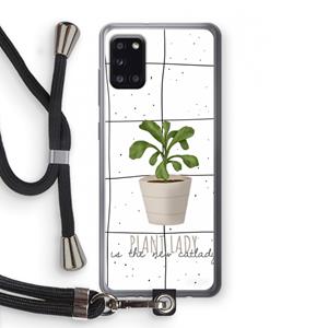 CaseCompany Kamerplant op vensterruit: Samsung Galaxy A31 Transparant Hoesje met koord