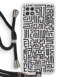 CaseCompany Moroccan Print: Samsung Galaxy A22 4G Transparant Hoesje met koord