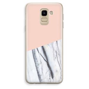CaseCompany A touch of peach: Samsung Galaxy J6 (2018) Transparant Hoesje