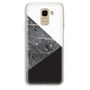 CaseCompany Combinatie marmer: Samsung Galaxy J6 (2018) Transparant Hoesje