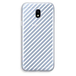 CaseCompany Strepen zwart-wit: Samsung Galaxy J3 (2017) Transparant Hoesje