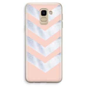 CaseCompany Marmeren pijlen: Samsung Galaxy J6 (2018) Transparant Hoesje
