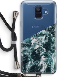 CaseCompany Zee golf: Samsung Galaxy A6 (2018) Transparant Hoesje met koord