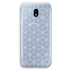 CaseCompany Zwart-witte kubussen: Samsung Galaxy J3 (2017) Transparant Hoesje