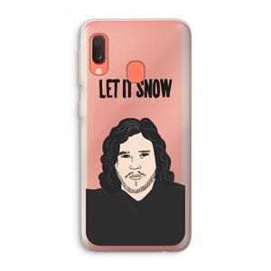 CaseCompany Let It Snow: Samsung Galaxy A20e Transparant Hoesje