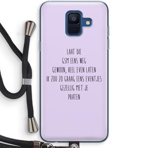 CaseCompany GSM: Samsung Galaxy A6 (2018) Transparant Hoesje met koord