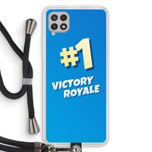 CaseCompany Victory Royale: Samsung Galaxy A22 4G Transparant Hoesje met koord