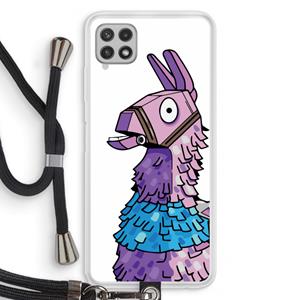 CaseCompany Lama: Samsung Galaxy A22 4G Transparant Hoesje met koord