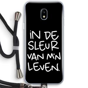 CaseCompany De Sleur: Samsung Galaxy J3 (2017) Transparant Hoesje met koord