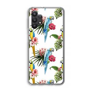 CaseCompany Kleurrijke papegaaien: Samsung Galaxy A32 5G Transparant Hoesje