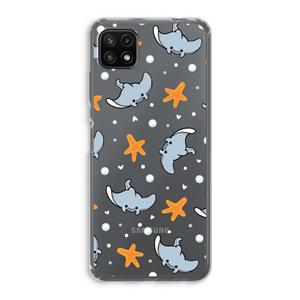 CaseCompany Manta: Samsung Galaxy A22 5G Transparant Hoesje