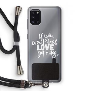 CaseCompany Partner in crime: Samsung Galaxy A31 Transparant Hoesje met koord