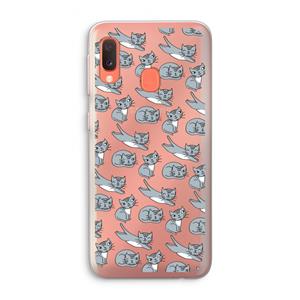 CaseCompany Poezen: Samsung Galaxy A20e Transparant Hoesje