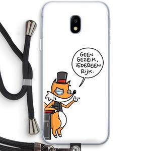 CaseCompany Geen Gezeik: Samsung Galaxy J3 (2017) Transparant Hoesje met koord