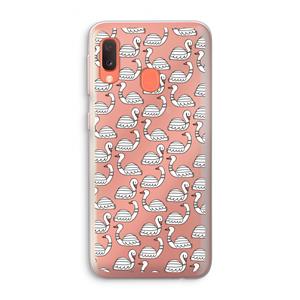 CaseCompany Zwanen: Samsung Galaxy A20e Transparant Hoesje