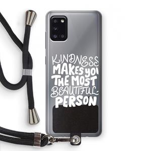 CaseCompany The prettiest: Samsung Galaxy A31 Transparant Hoesje met koord