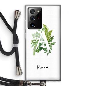 CaseCompany Green Brush: Samsung Galaxy Note 20 Ultra / Note 20 Ultra 5G Transparant Hoesje met koord