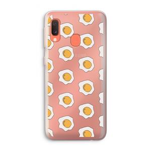 CaseCompany Bacon to my eggs #1: Samsung Galaxy A20e Transparant Hoesje