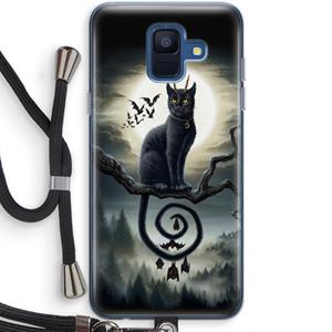 CaseCompany Moonlight Companions: Samsung Galaxy A6 (2018) Transparant Hoesje met koord