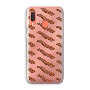 CaseCompany Bacon to my eggs #2: Samsung Galaxy A20e Transparant Hoesje