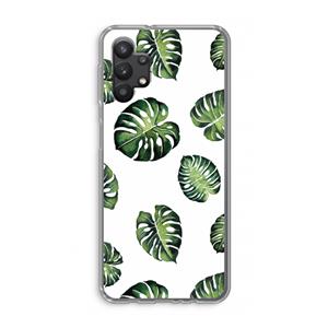 CaseCompany Tropische bladeren: Samsung Galaxy A32 5G Transparant Hoesje