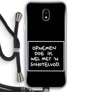CaseCompany Schotelvod: Samsung Galaxy J3 (2017) Transparant Hoesje met koord