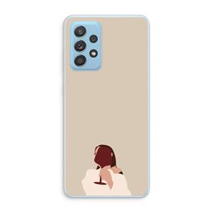 CaseCompany I drink wine: Samsung Galaxy A73 Transparant Hoesje