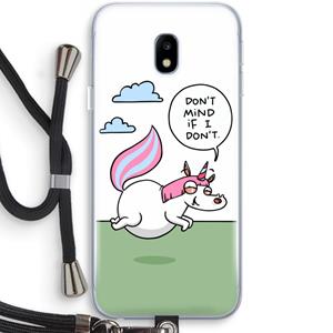 CaseCompany Unicorn: Samsung Galaxy J3 (2017) Transparant Hoesje met koord