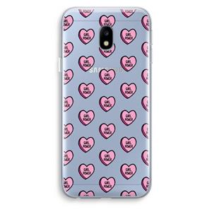 CaseCompany GIRL POWER: Samsung Galaxy J3 (2017) Transparant Hoesje