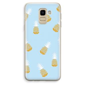 CaseCompany Ananasjes: Samsung Galaxy J6 (2018) Transparant Hoesje