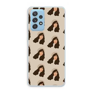 CaseCompany Bonjour mon amour: Samsung Galaxy A73 Transparant Hoesje