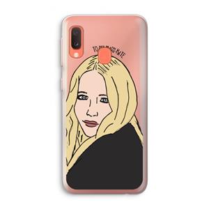 CaseCompany Mary Kate: Samsung Galaxy A20e Transparant Hoesje