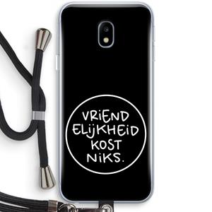 CaseCompany Vriendelijkheid: Samsung Galaxy J3 (2017) Transparant Hoesje met koord