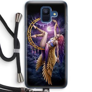CaseCompany Aerial Angel: Samsung Galaxy A6 (2018) Transparant Hoesje met koord