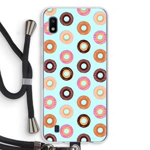 CaseCompany Donuts: Samsung Galaxy A10 Transparant Hoesje met koord