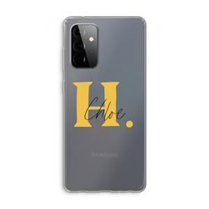 CaseCompany Amber Script: Samsung Galaxy A72 Transparant Hoesje
