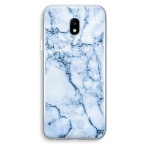 CaseCompany Blauw marmer: Samsung Galaxy J3 (2017) Transparant Hoesje