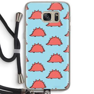 CaseCompany Dinosawrr: Samsung Galaxy S7 Transparant Hoesje met koord