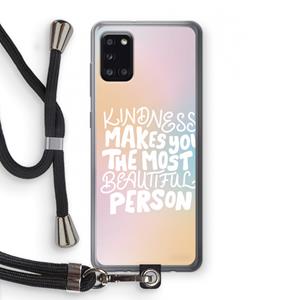 CaseCompany The prettiest: Samsung Galaxy A31 Transparant Hoesje met koord