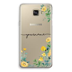 CaseCompany Gele bloemen: Samsung Galaxy A5 (2016) Transparant Hoesje