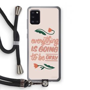 CaseCompany Optimistic flower girl: Samsung Galaxy A31 Transparant Hoesje met koord